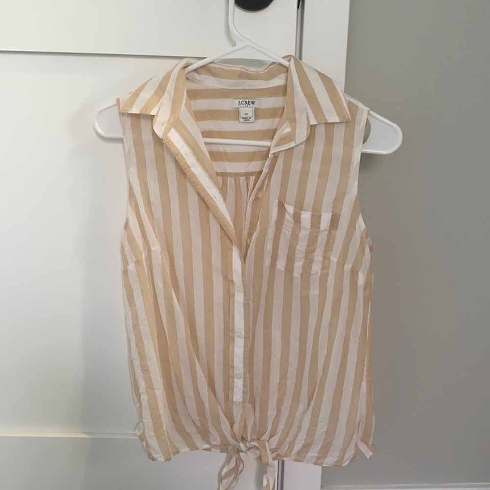 Jcrew sleeveless striped top